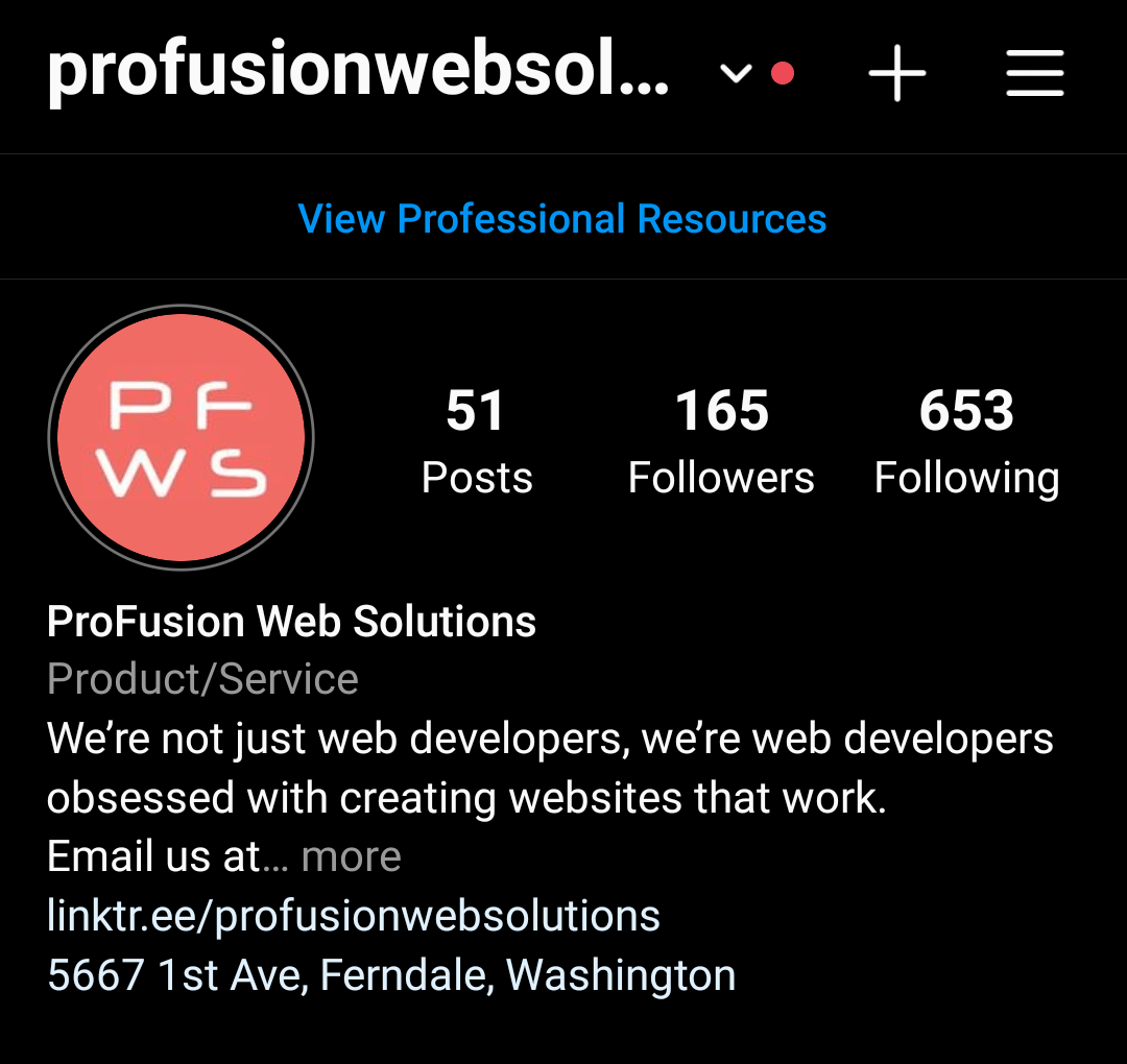 Instagram Correctly set up Instagram Business Profile